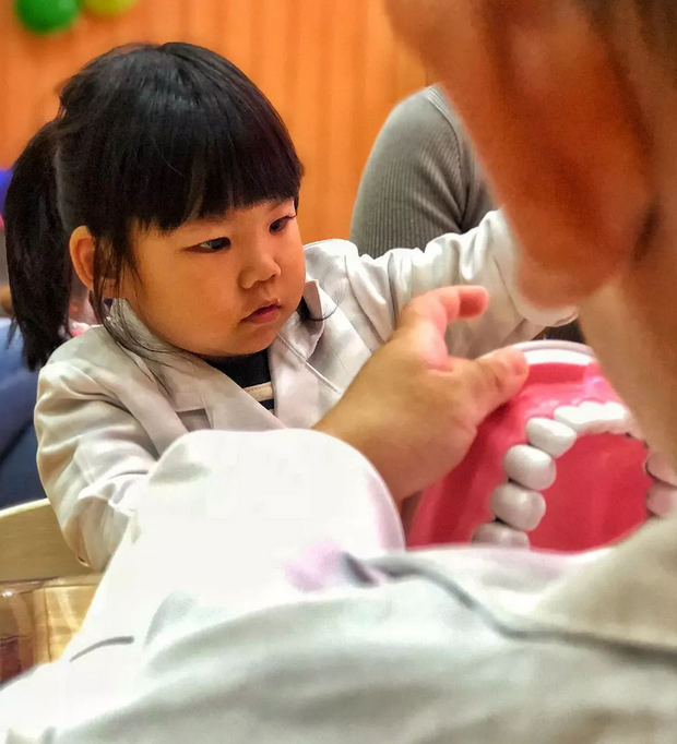 力迈中美国际学校九华幼儿园动态 “小小牙医体验活动”